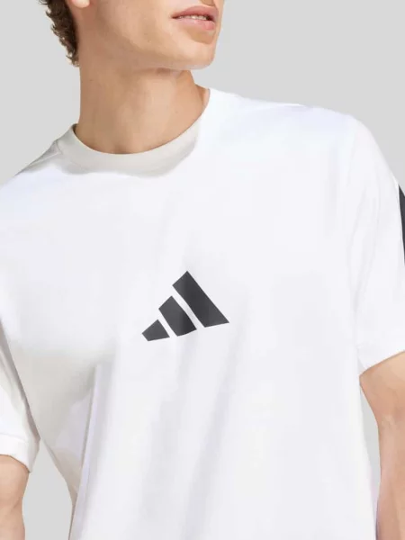 T-shirt o kroju regular fit z czystej bawełny Adidas biała