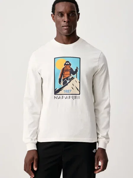 Tricou cu mânecă lungă Napapijri bej