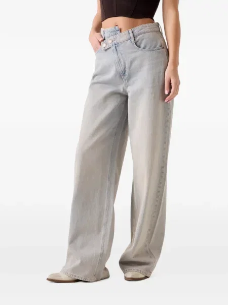 Blugi Guess asimetrice albastru