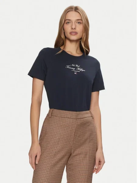 Тениска Tommy Hilfiger тъмносиньо