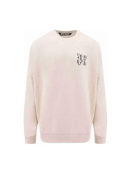 Lniana bluza nierozpinana Palm Angels klasyczna beżowa