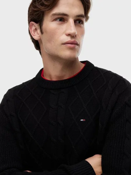 Трикотажний светр Tommy Jeans чорний