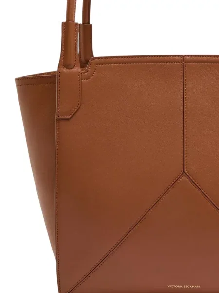 Bőr shopper táska Victoria Beckham barna