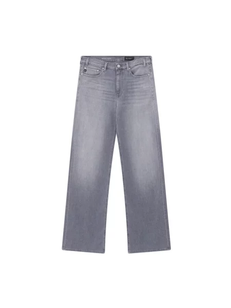 Szerokie jeansy Ag Jeans szare