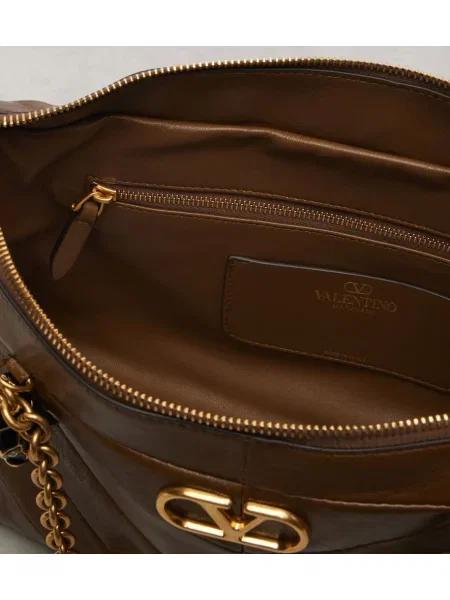Geanta de piele Valentino Garavani din piele maro
