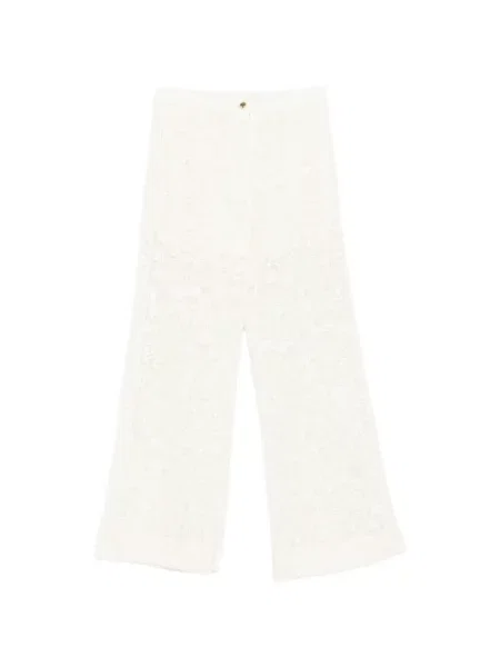 Pantaloni Maje cu model floral din dantelă