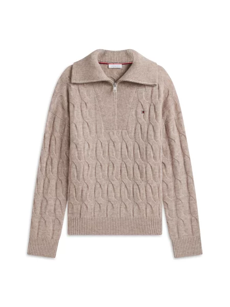 TOMMY HILFIGER Pulover maro deschis bej