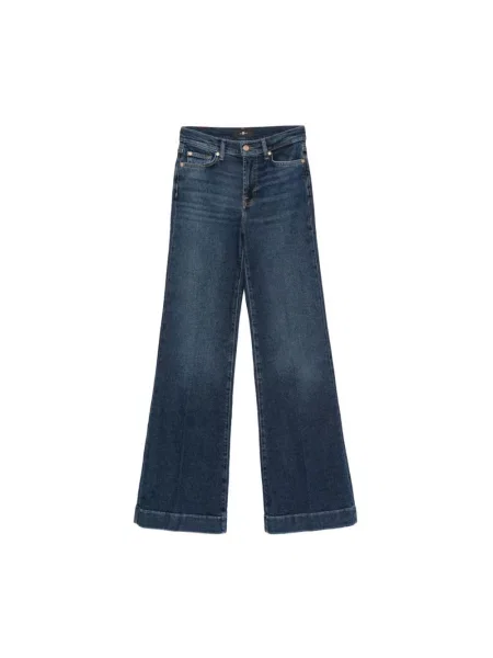 Szerokie jeansy 7 For All Mankind niebieskie
