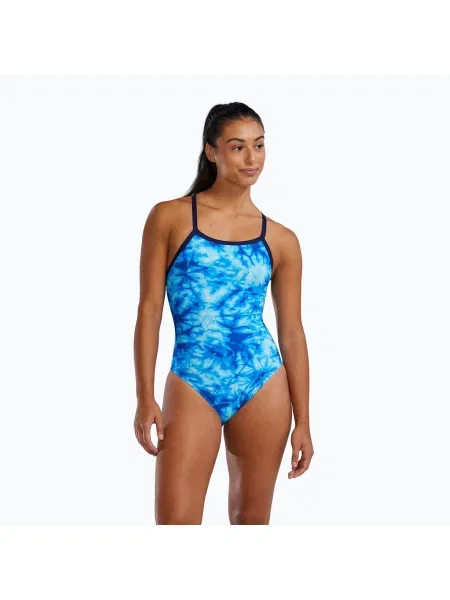 Jednodílné plavky TYR Durafast Elite Azultec Diamondfit ocean blue modré