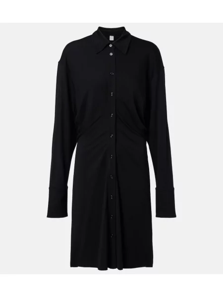 Rochie tip cămașă Toteme din jerseu negru