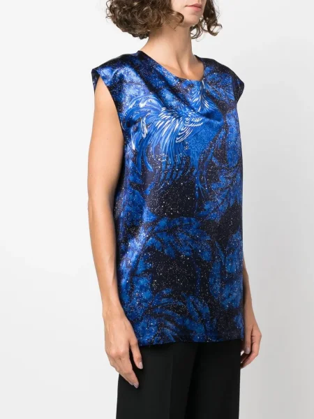 Halenka Yohji Yamamoto Pre-owned s potiskem modrá