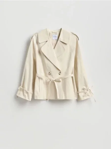 Reserved Trenci scurt crem