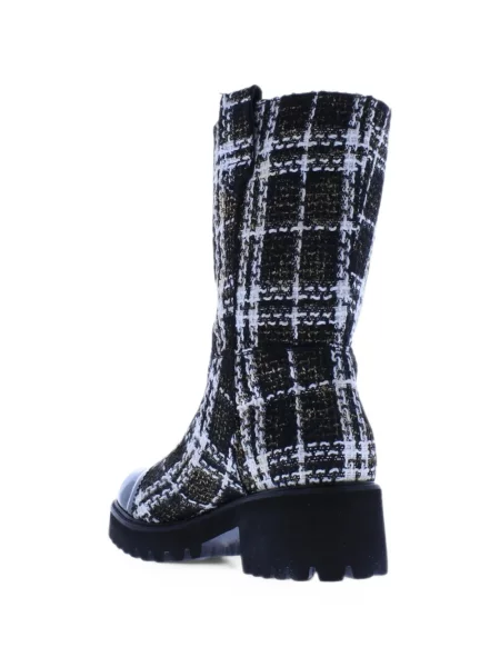 Botine Toral Shoes în carouri negru