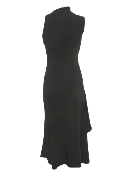 Rochie midi Elliatt drapată până la genunchi de costum negru