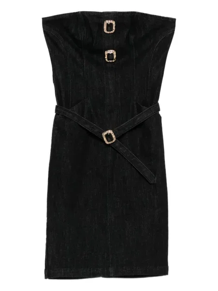 Rochie midi Self-portrait cu cataramă până la genunchi de costum negru