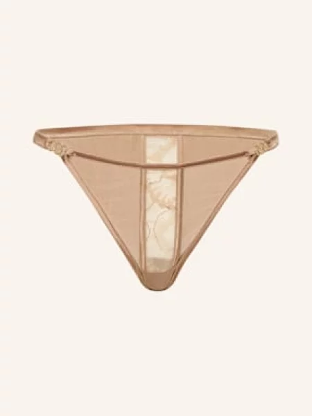 Livy Slipy Adorn Z Jedwabiu beige beżowe