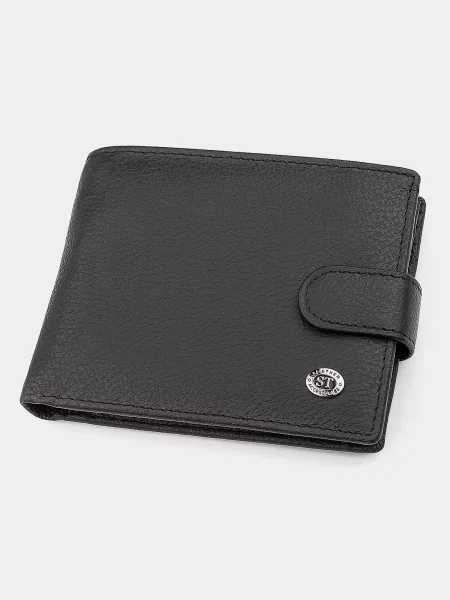ST Leather Accessories Гаманець Шкіра чорний