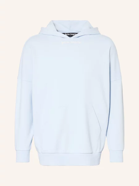 Palm Angels Bluza Z Kapturem Oversize blau biała