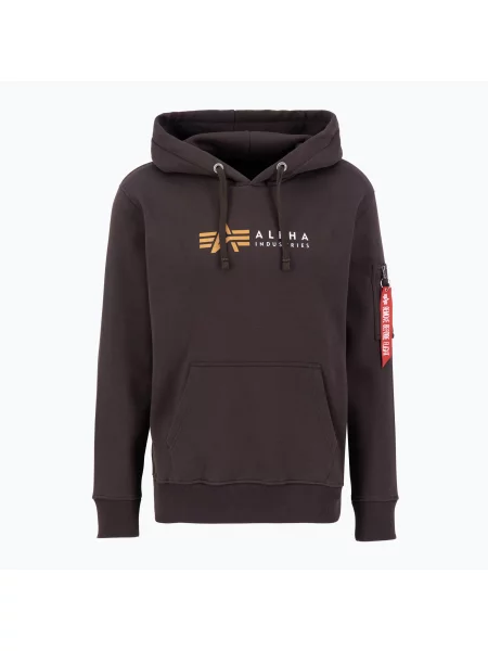 Férfi pulóver Alpha Industries Alpha Label hunter brown Alpha Label barna