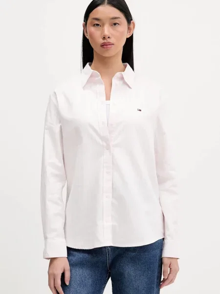 Tommy Jeans Košeľa ružová
