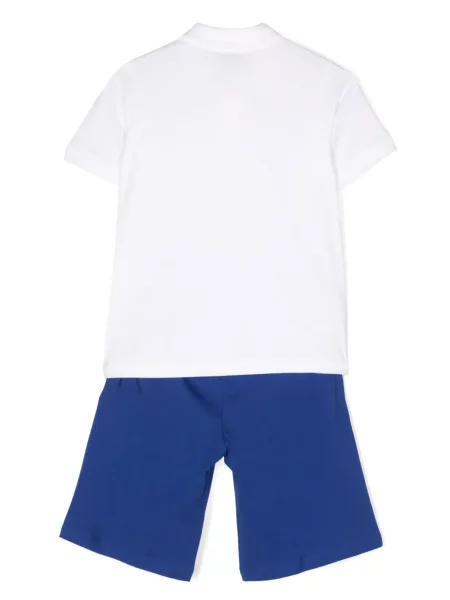 Koszulka polo dziecięca Moncler Enfant niebieska