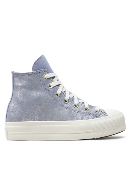 Converse Кецове Chuck Taylor All Star Lift Platform Suede Shimmer Hi виолетов