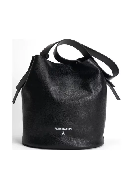 Чанта тип bucket Patrizia Pepe черно