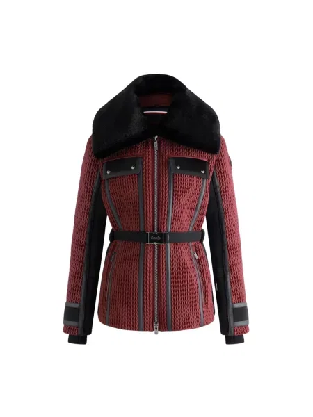 Jeździć na nartach kurtka Fusalp wełniana czerwona