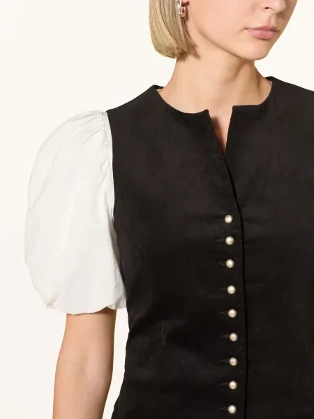 Bluzka Rockmacherin z gorsetem czarna