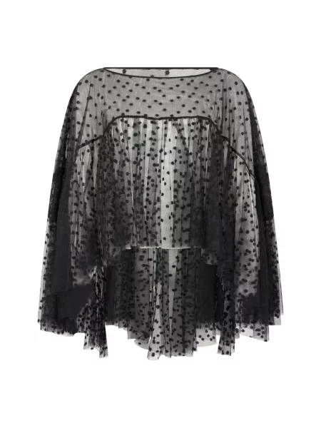 Bluzka Alberta Ferretti koronkowa czarna