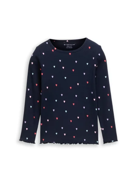 TOM TAILOR Tricou bleumarin / deschis / roz zmeură / roz pal albastru
