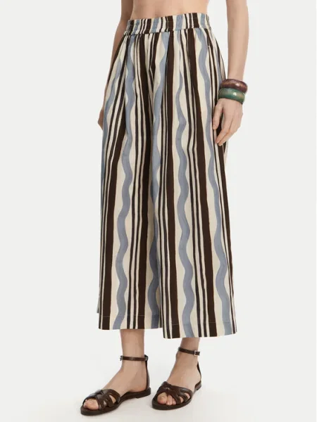 Weekend Max Mara Pantaloni culotte Virgin celest albastru
