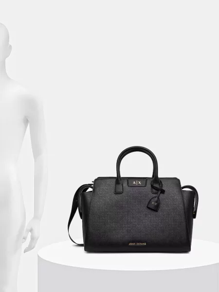 Кожаная сумка шоппер Armani Exchange