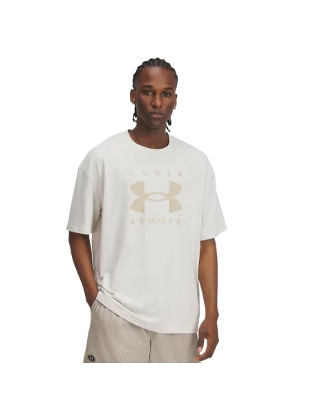 UNDER ARMOUR koszulka t-shirt z logo HW OS Branded L biała