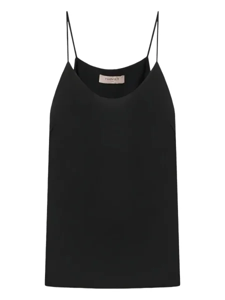 Top Twinset din satin negru