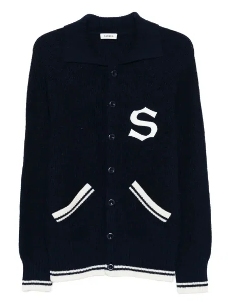Cardigan Sandro de lână albastru