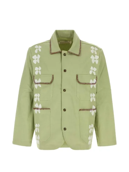 Sacou Baziszt cu model floral verde