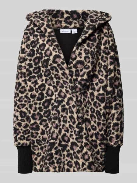 Płaszcz o kroju regular fit ze sztucznego futra model ‘Cuddle’ Noisy May czarny