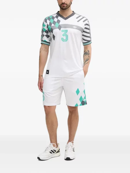 Pantaloni Adidas tricotate cu autograf alergare albastru