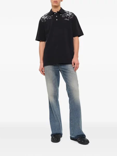 Φλοράλ polo Amiri μαύρο