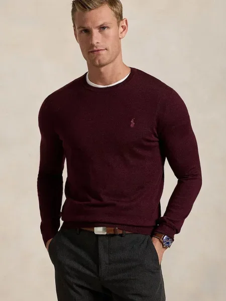 Sweter Polo Ralph Lauren wełniany czerwony