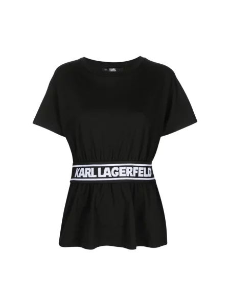 Koszulka Karl Lagerfeld z logo czarna