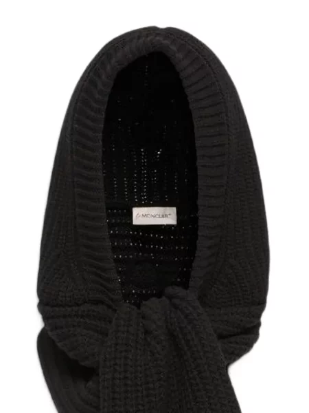 Fular Moncler tricotate cu glugă negru