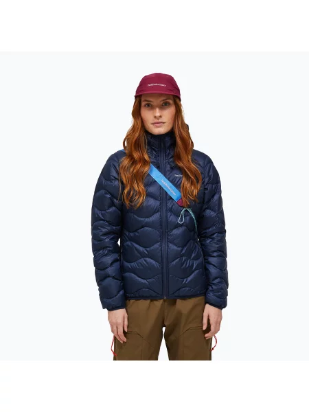 Geacă cu puf pentru femei Peak Performance Helium Down Hood blue shadow albastru