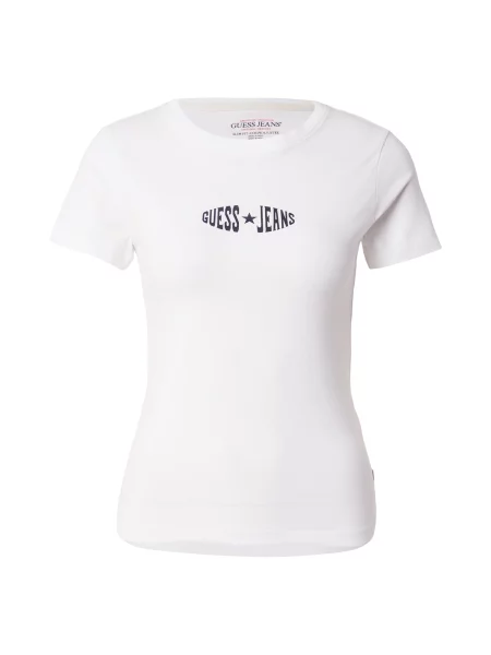 GUESS JEANS Tricou negru alb