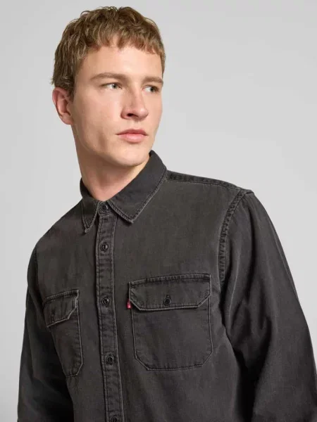 Krój relaxed fit koszula overshirt z denimu model JACKSON' Levi's szara