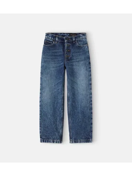 Gyerek egyenes szárú farmernadrág Dolce&gabbana kék