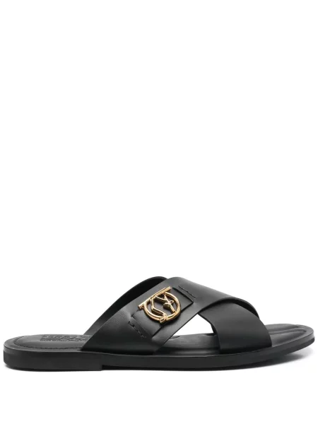 Sandale Ferragamo din piele cu autograf negru