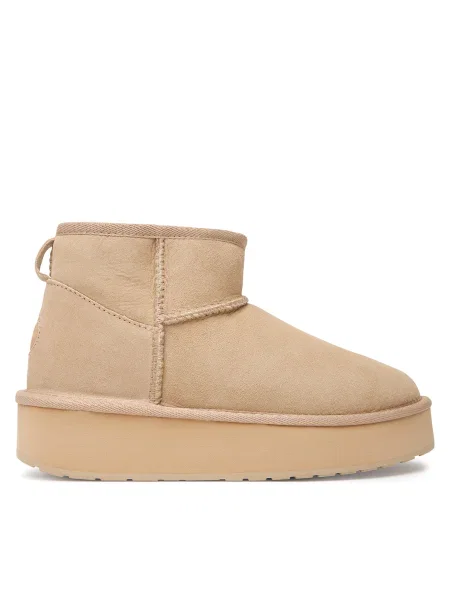 Dámske snehule EMU Australia Stinger Micro Flatform macadamia béžová