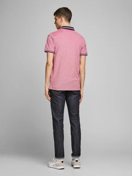 Jack & Jones Paulos Polo Shirt Red λευκό